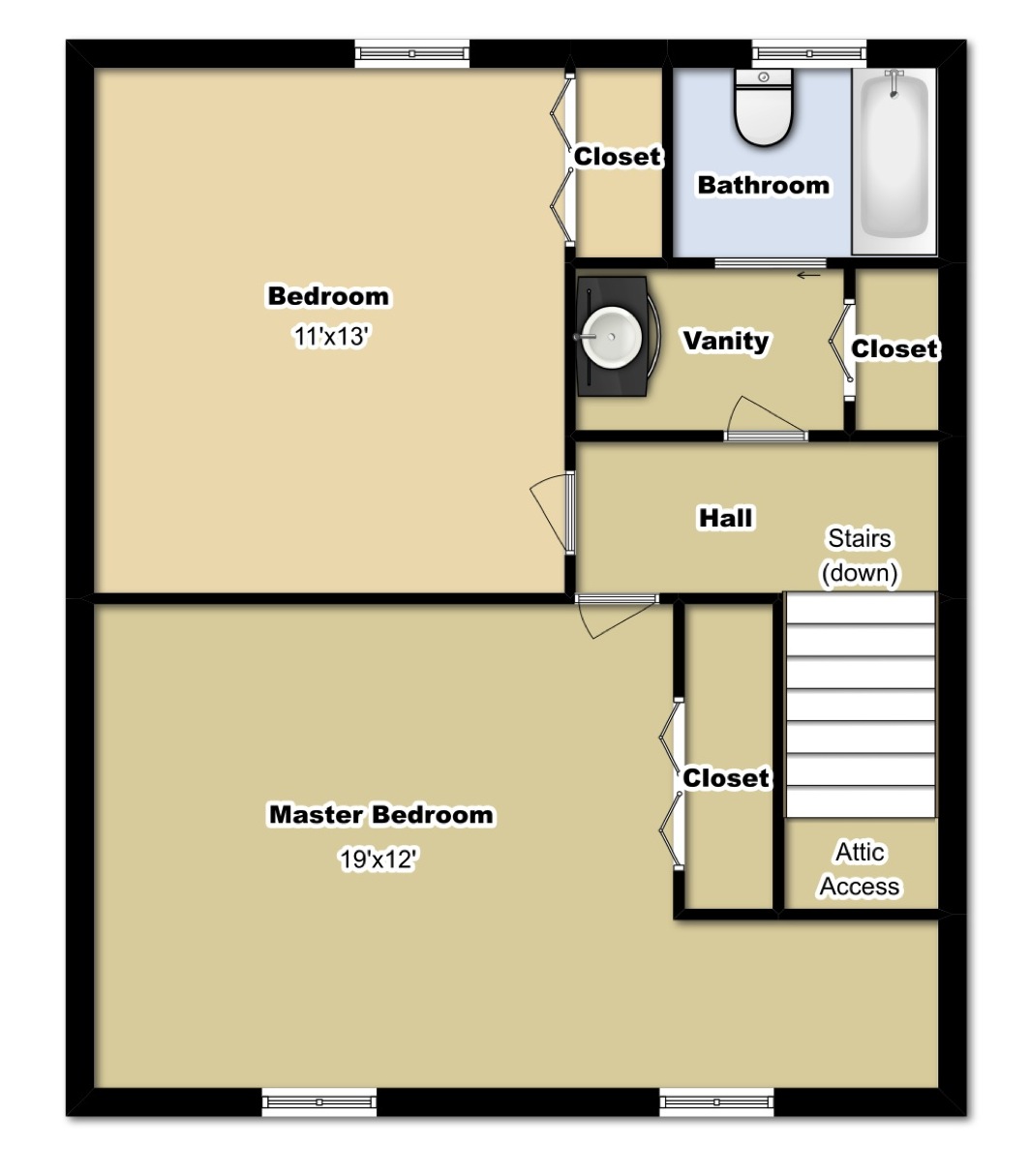 2 Bedroom Second Floor